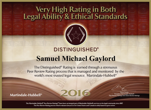 Samuel Michael Gaylord Award